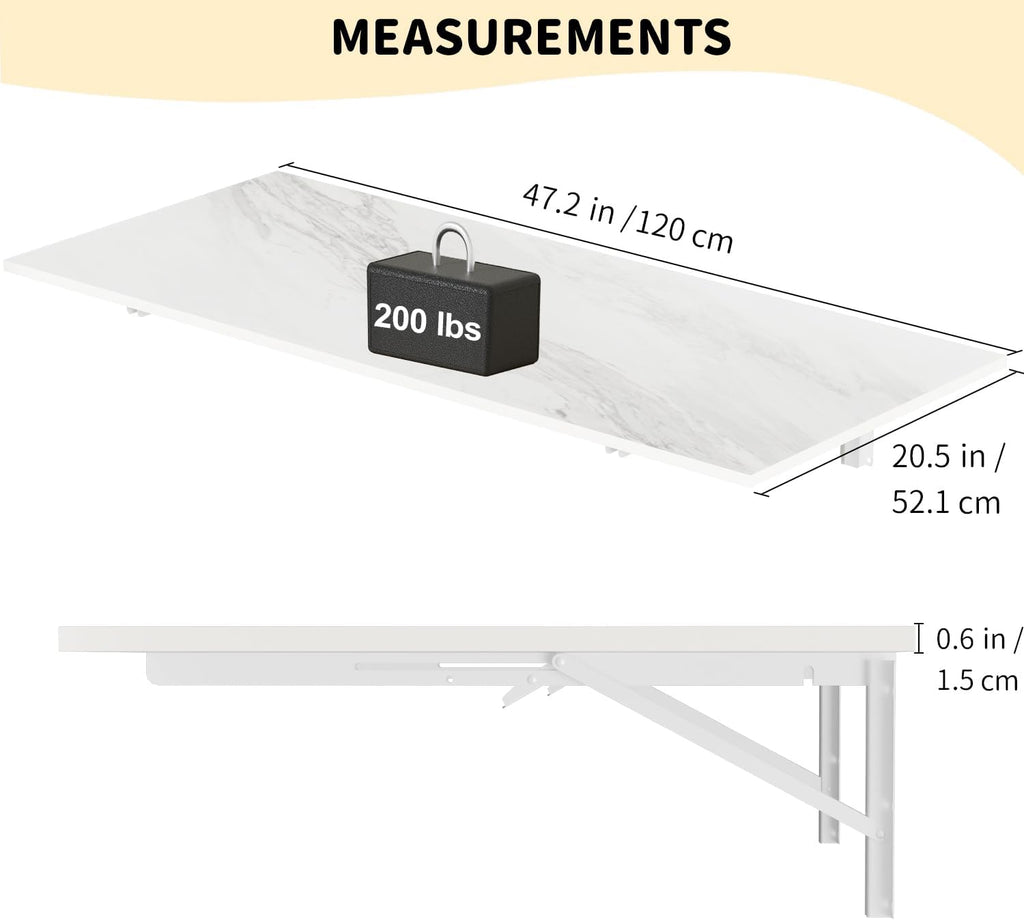 Wall Mount Fold‑Down Desk Table