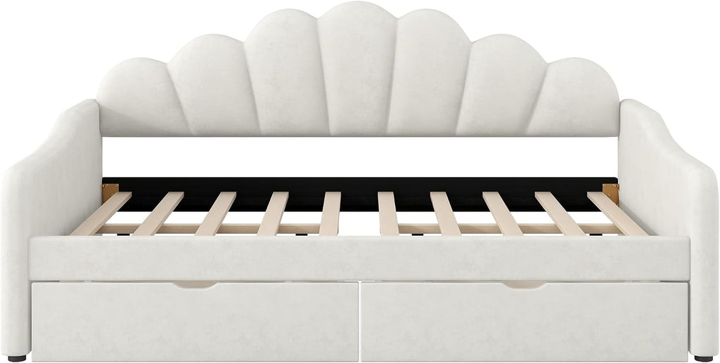 Full Upholstered Daybed with Drawers