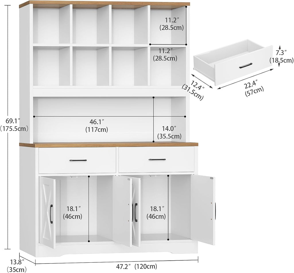 Tiered Bookcase with Drawer Cabinet