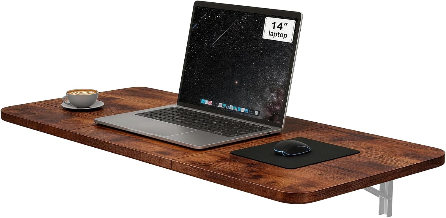 Wall Mount Folding Drop‑Down Desk