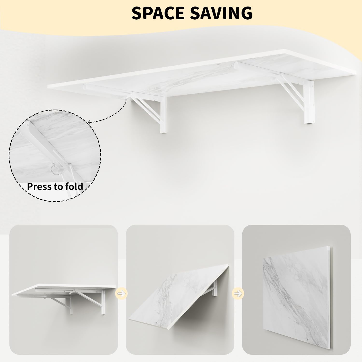 Wall Mount Fold‑Down Desk Table