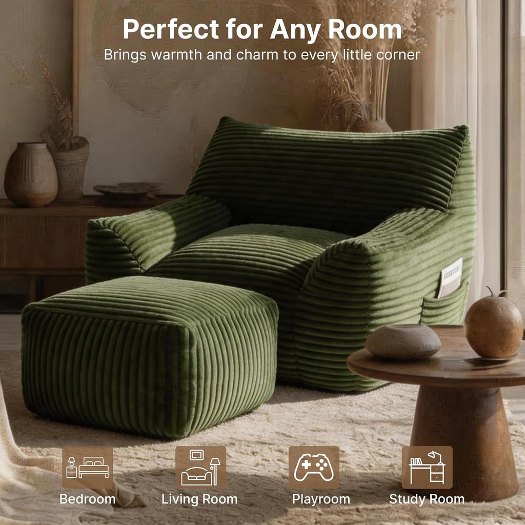 Oversized Bean Bag Chair Set