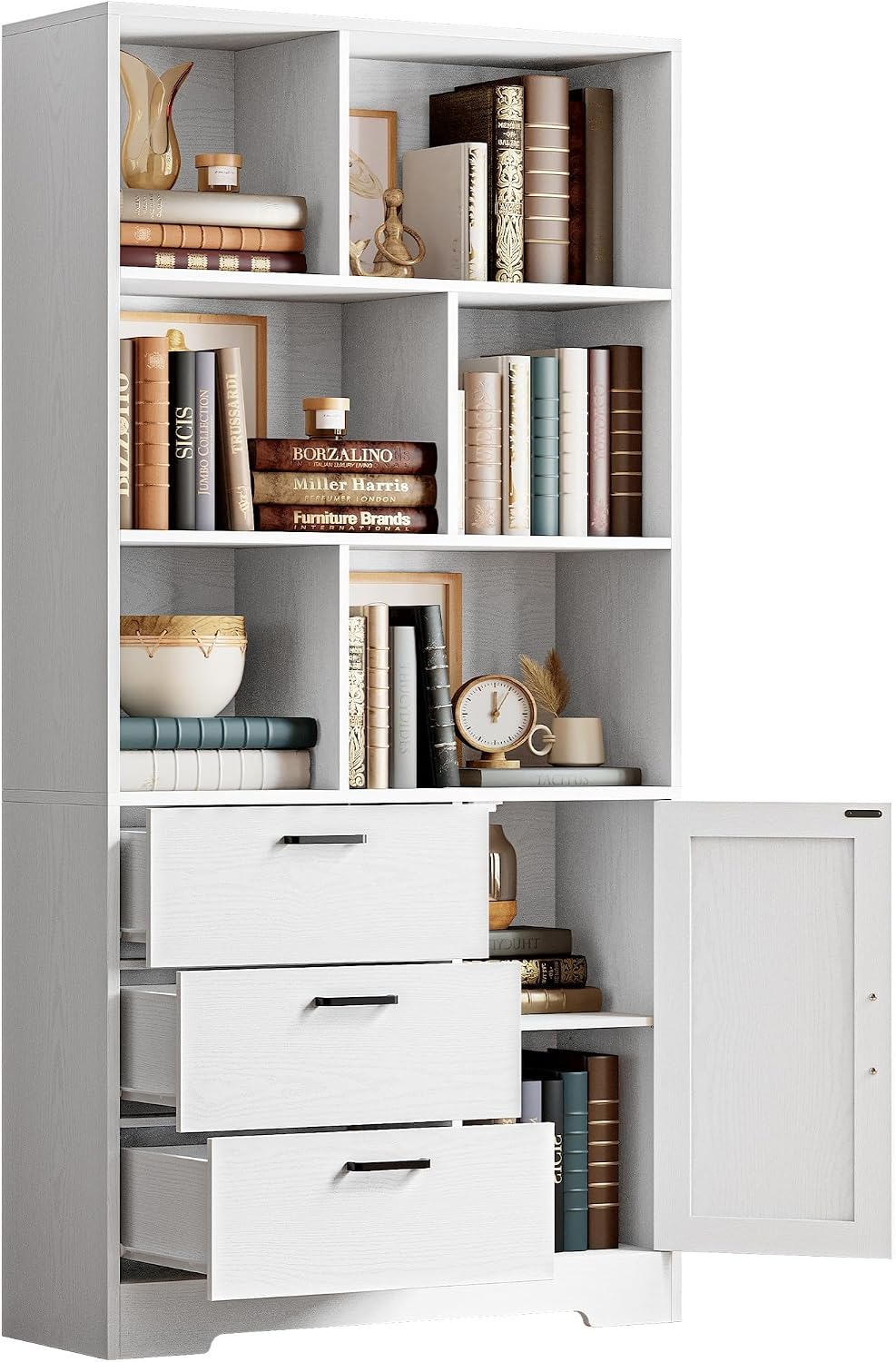 Bookcase with Drawers and Doors