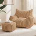 Large Bean Bag Chair with Ottoman