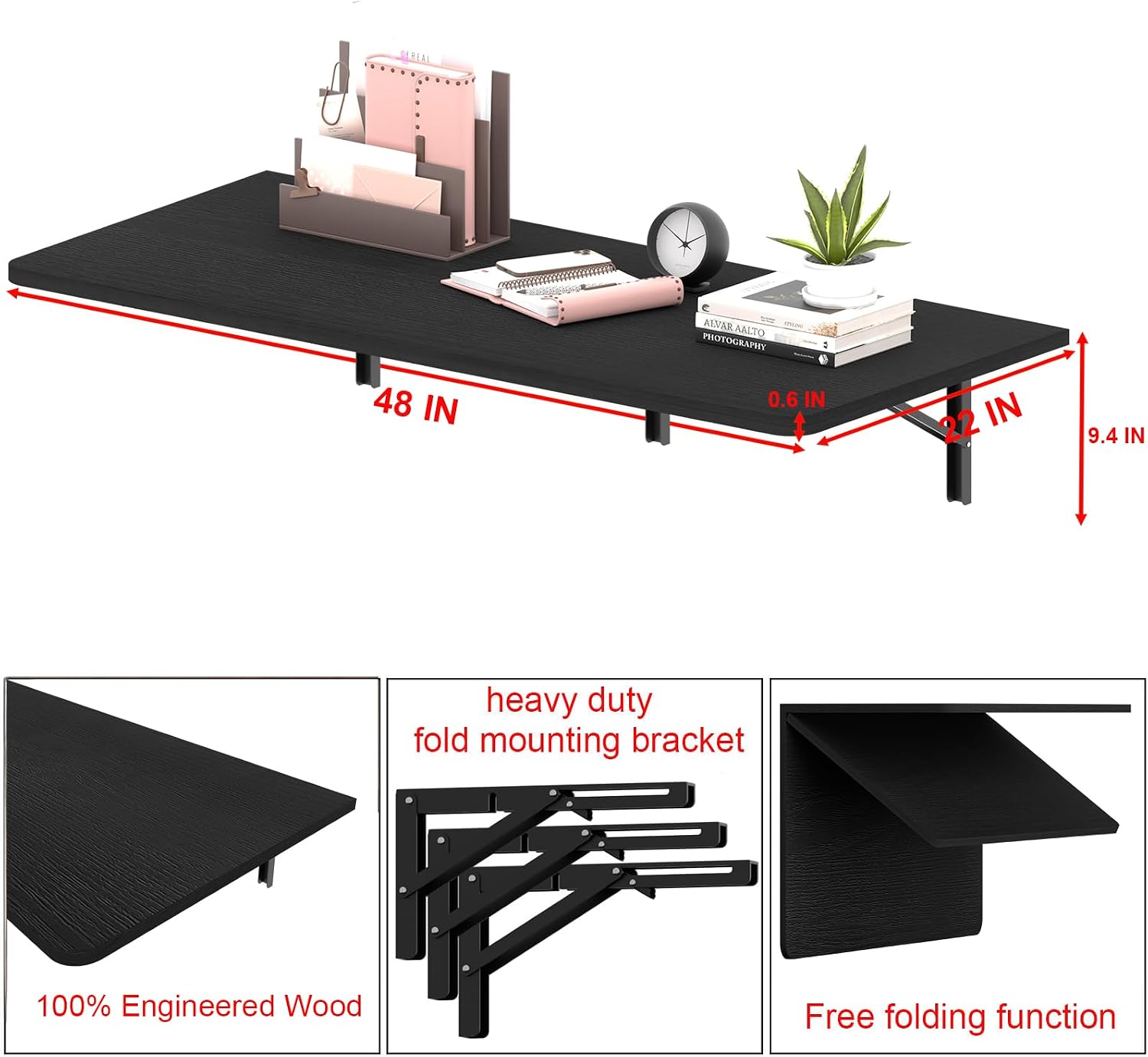 Wall Mount Folding Floating Desk