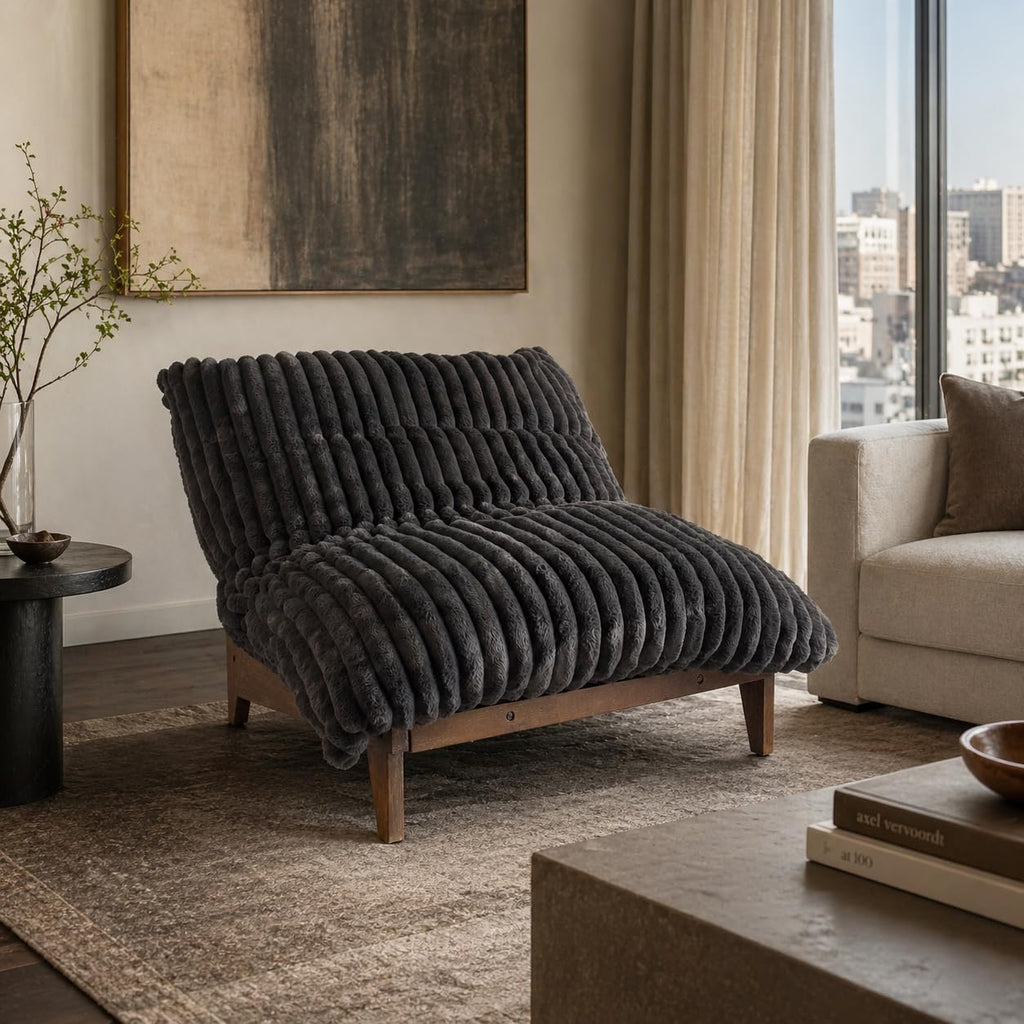 Wood Frame Oversized Bean Bag Chair
