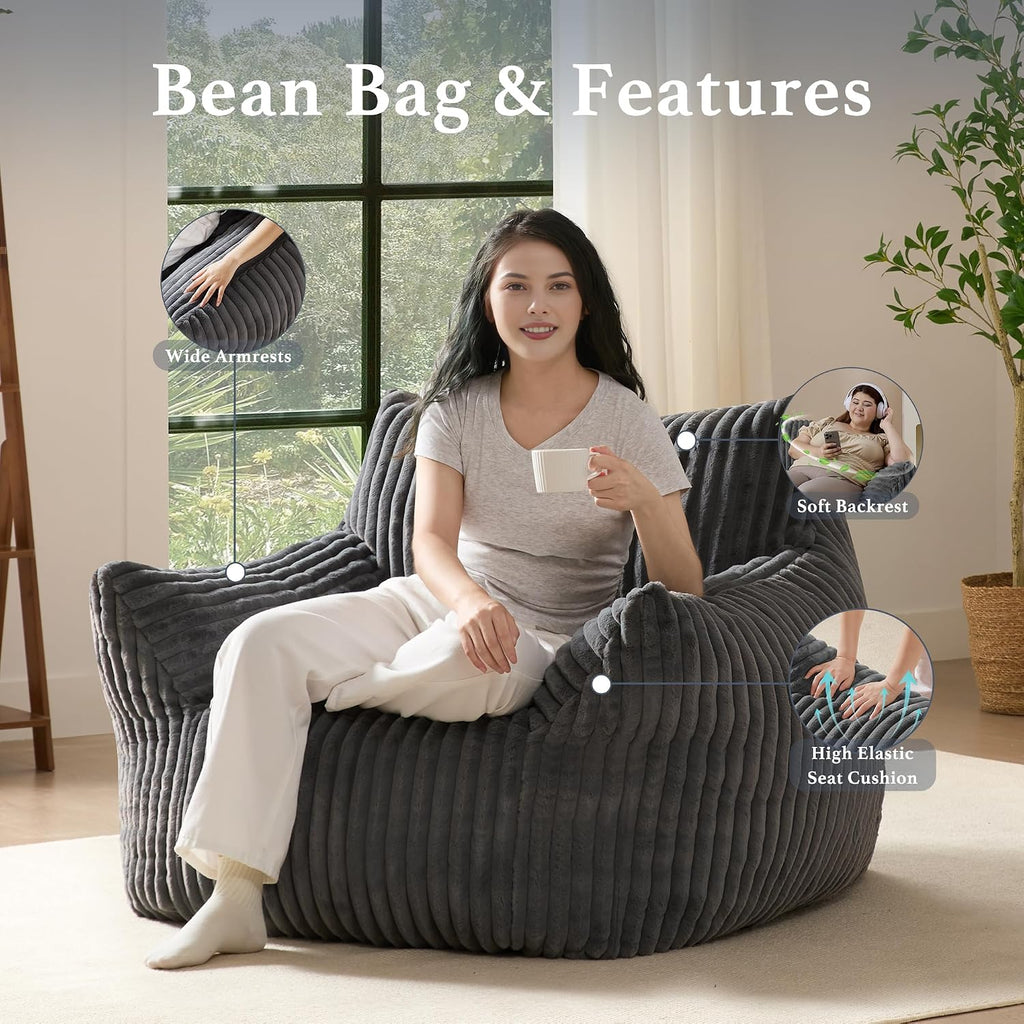 Oversized Plush Bean Bag Chair