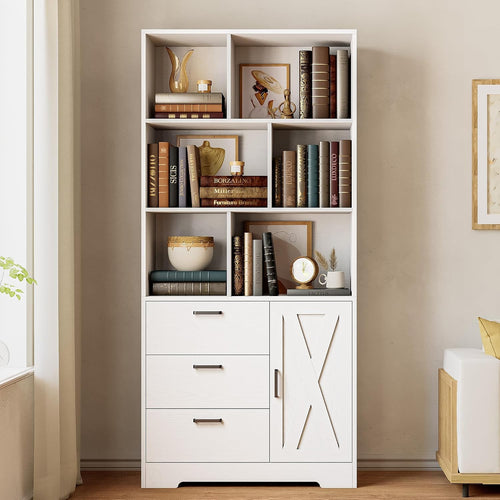 Bookcase with Drawers and Doors