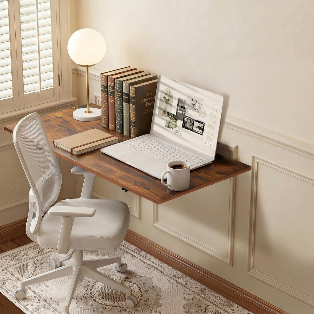 Wall Mount Fold‑Down Floating Desk