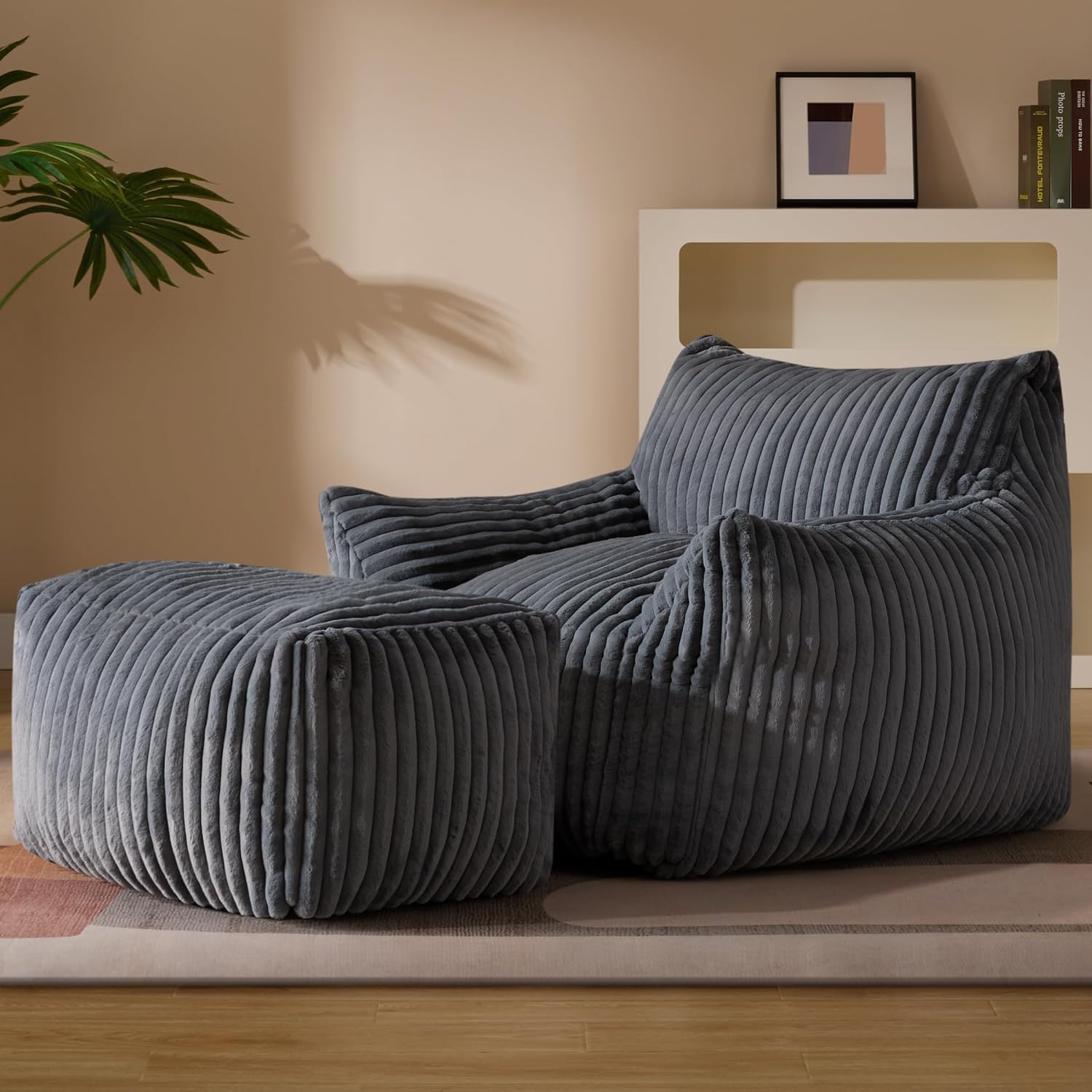 Giant Bean Bag Chaise Lounge Set