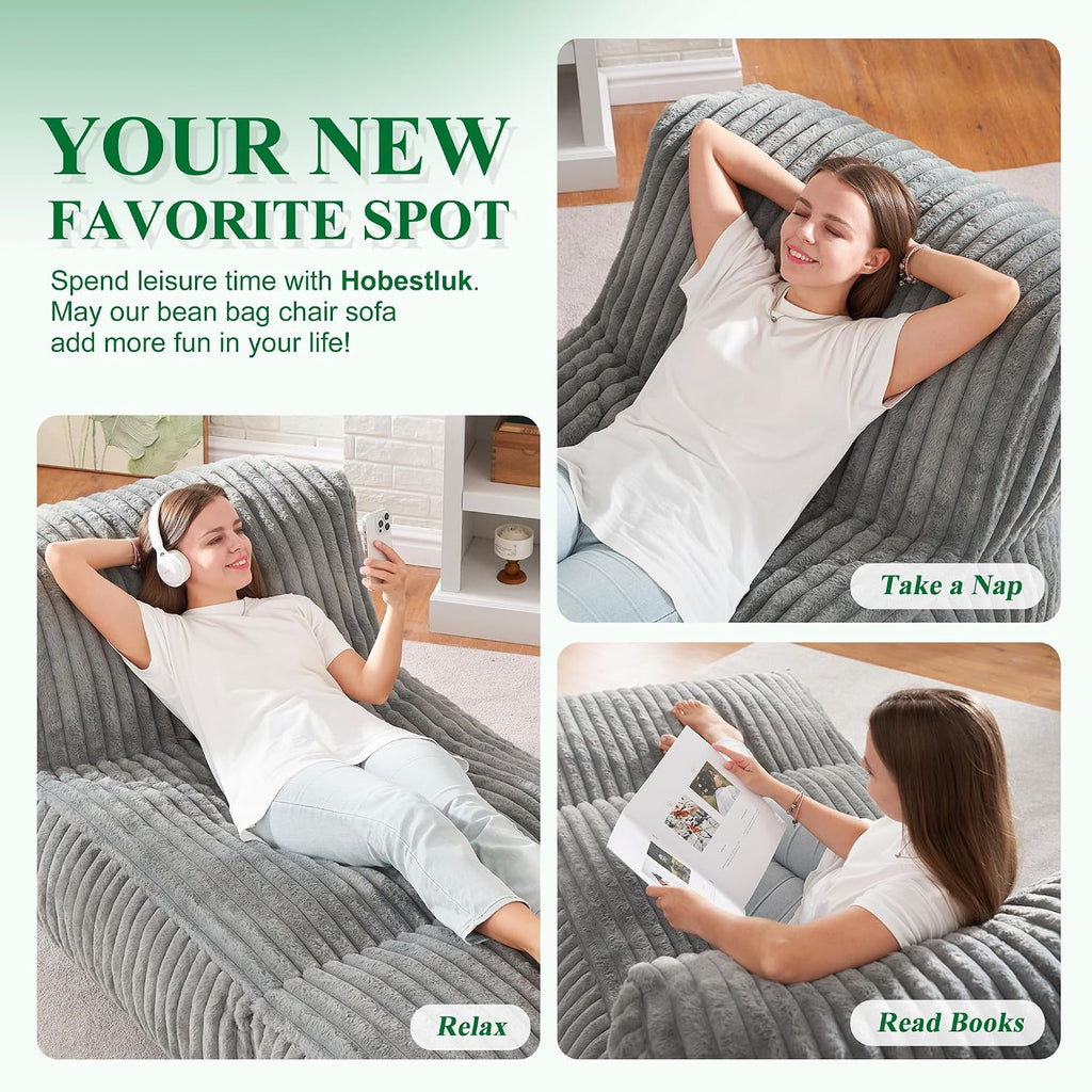 Oversized Foam Bean Bag Sofa