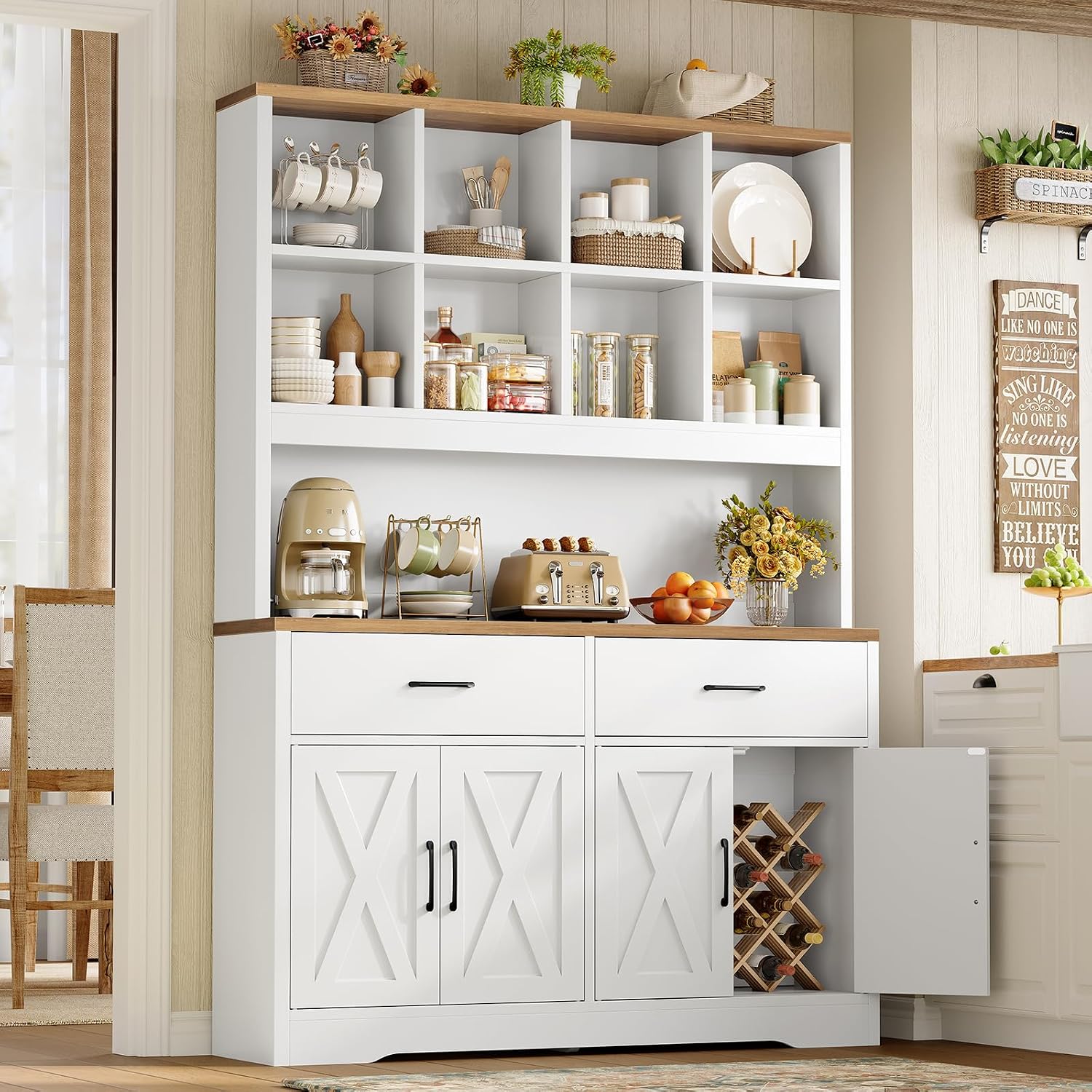 Tiered Bookcase with Drawer Cabinet
