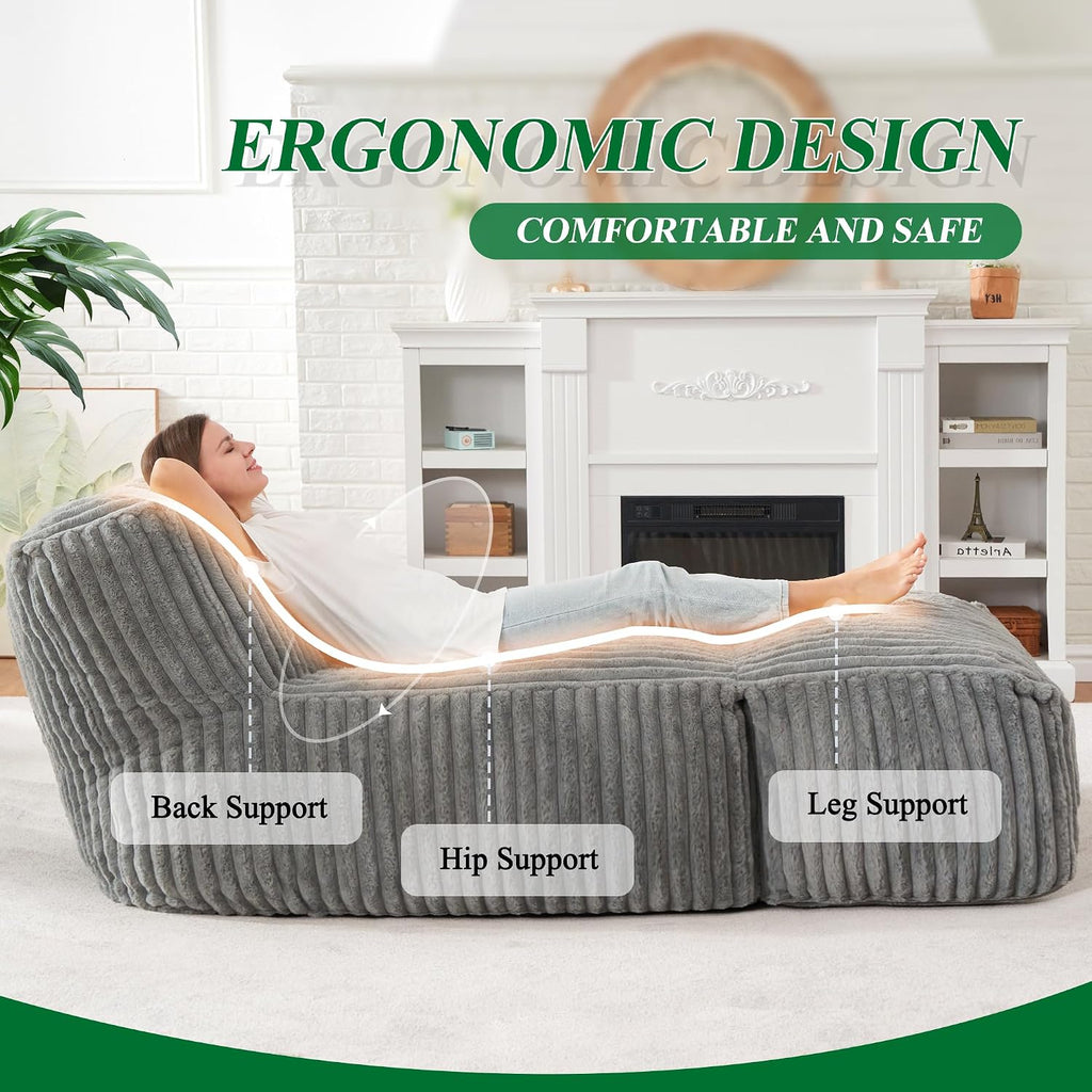 Oversized Foam Bean Bag Sofa