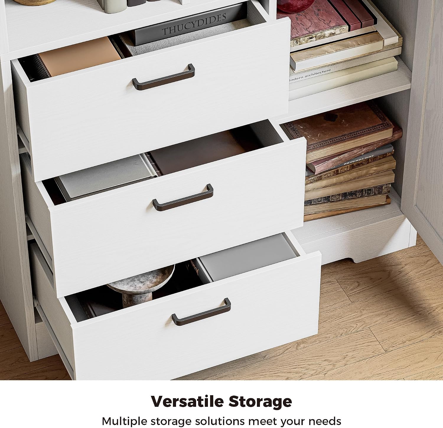 Bookcase with Drawers and Doors
