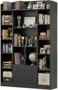 Cubby Bookcase with Storage Cabinets