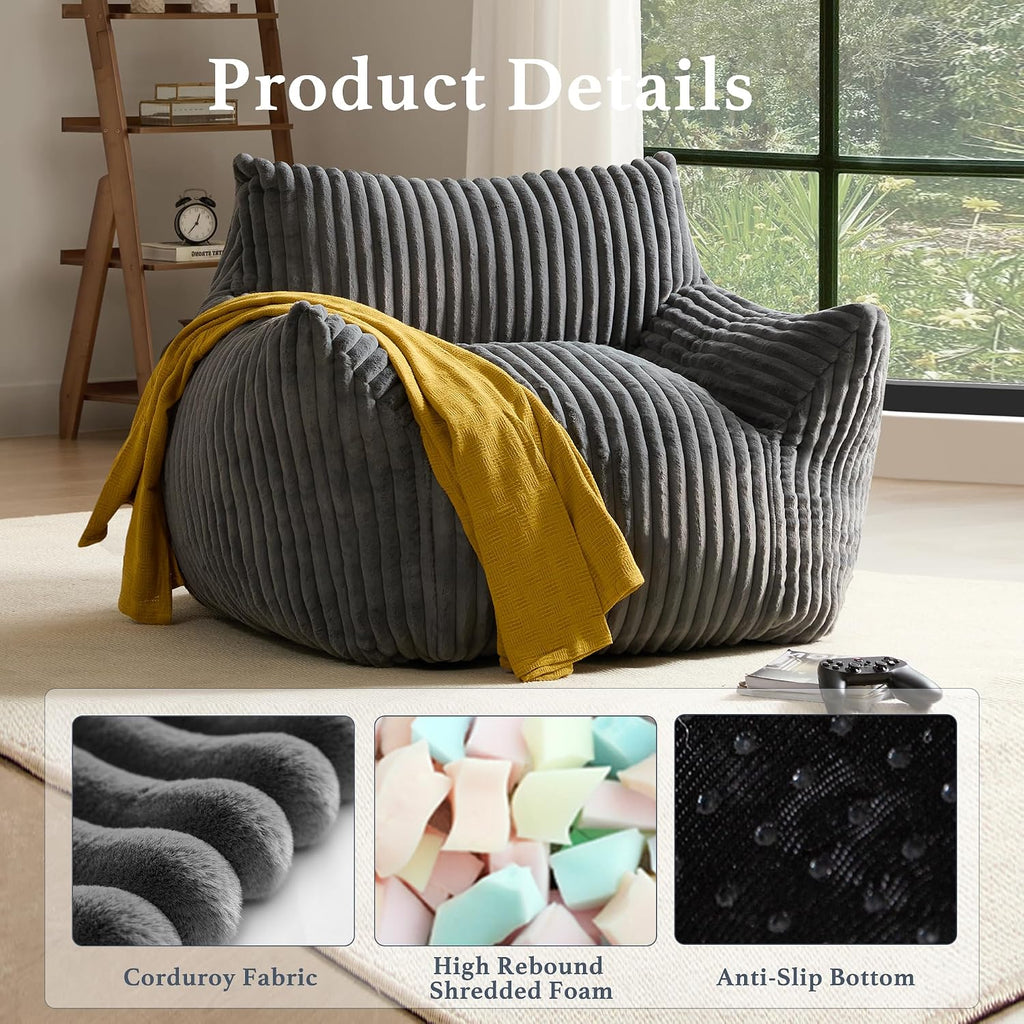 Oversized Plush Bean Bag Chair