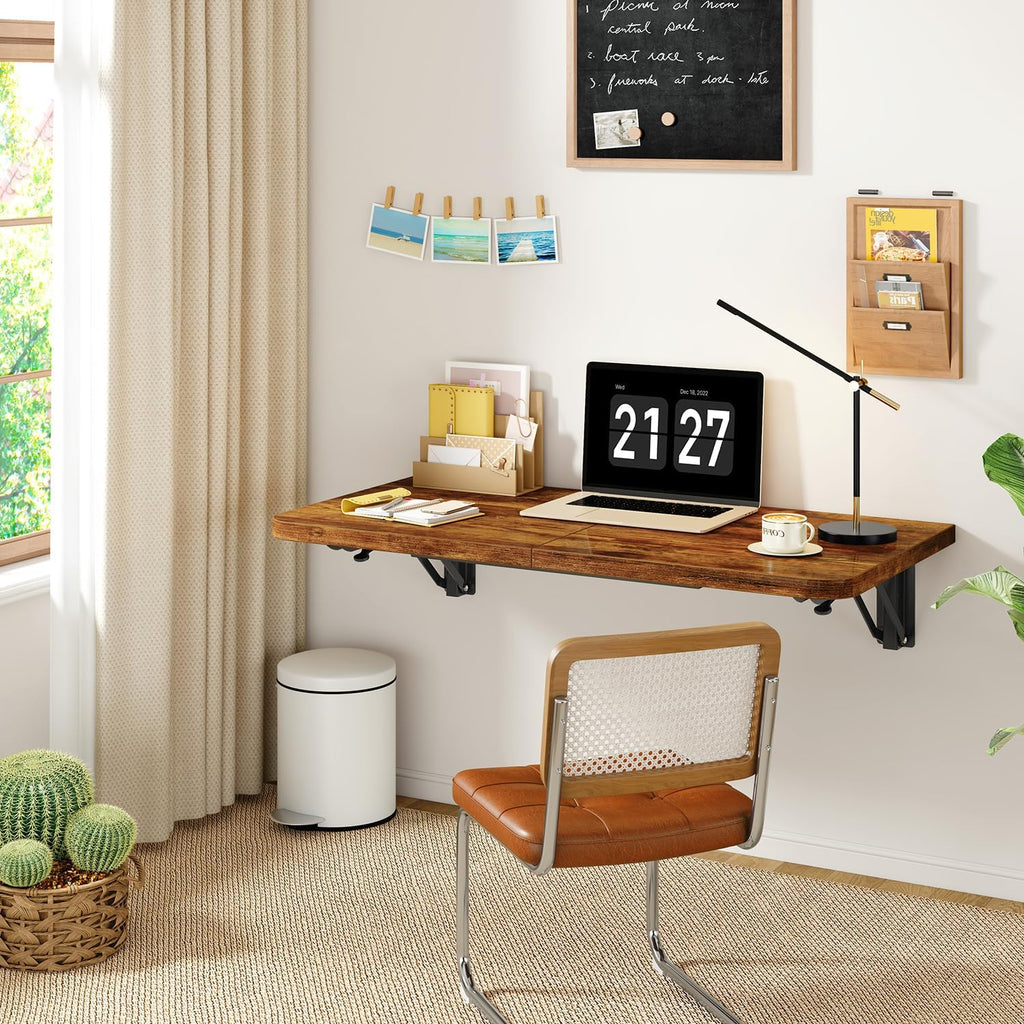 Wall Mount Fold‑Down Floating Desk