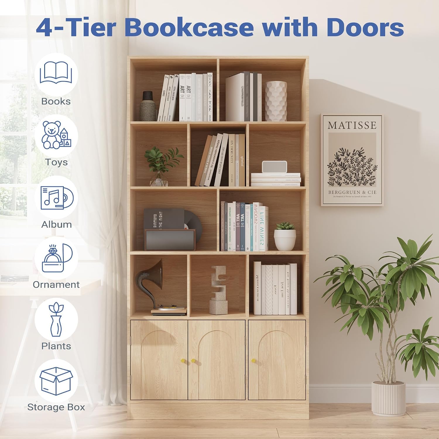 Cube Storage Bookcase with Cabinet