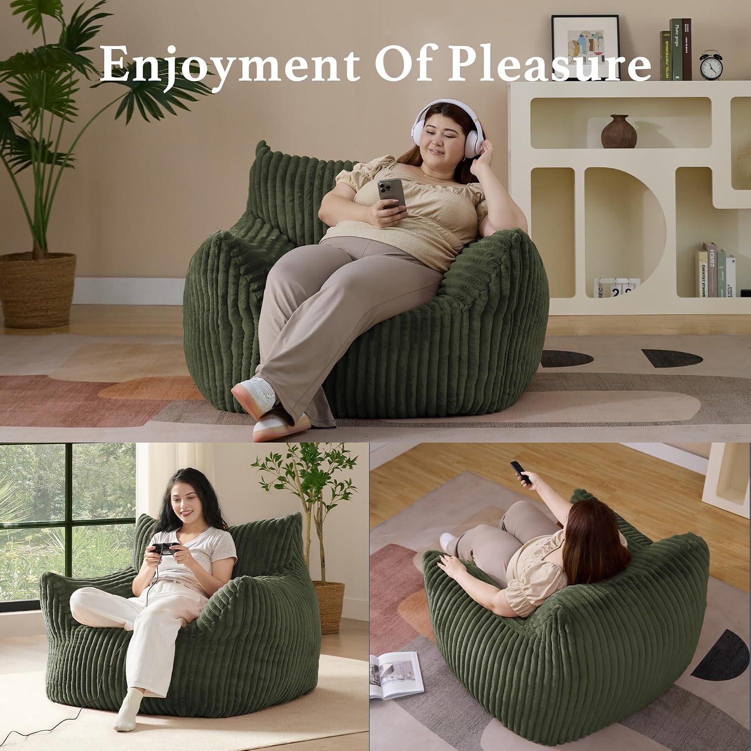 Oversized Plush Bean Bag Chair