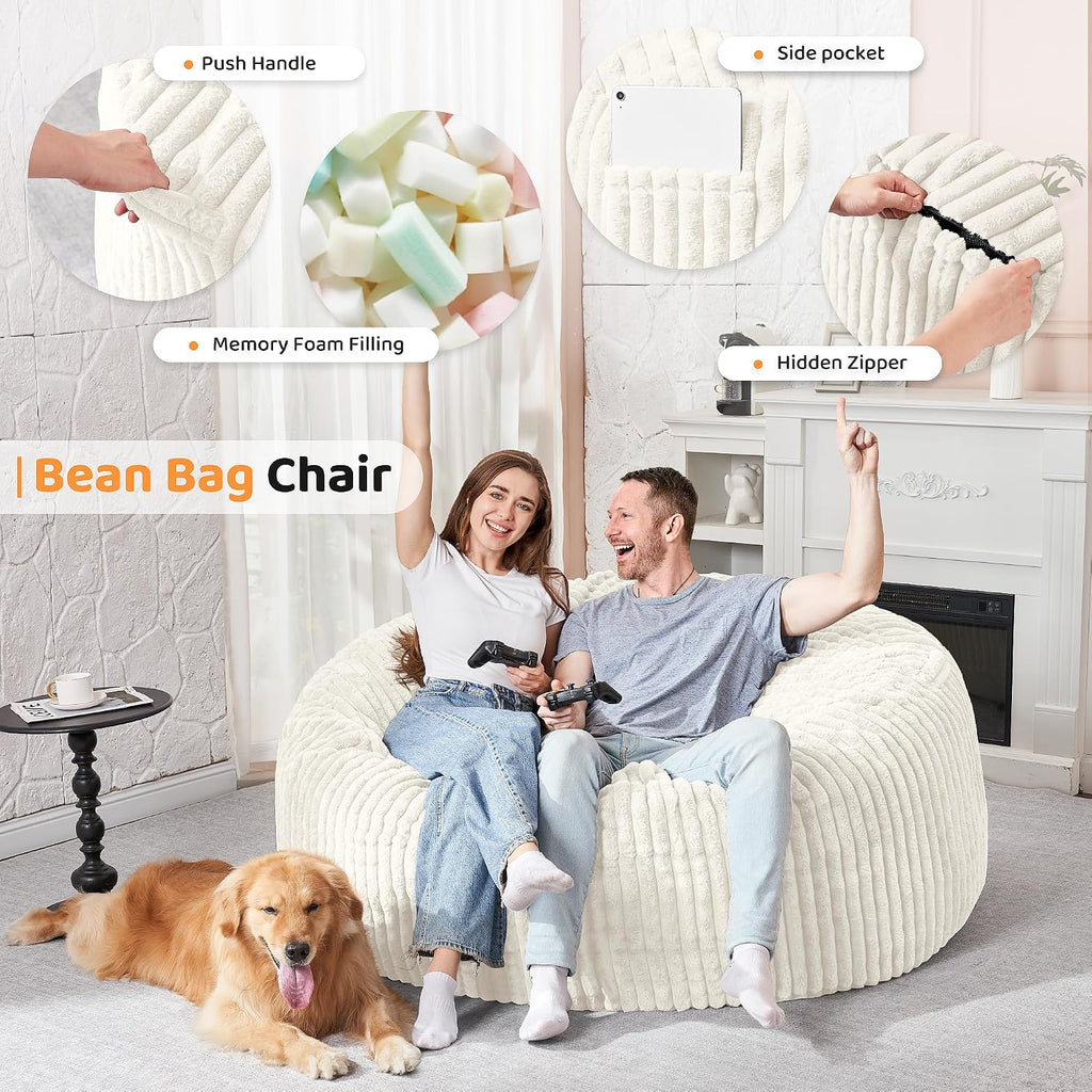 Large Foam Bean Bag Chair